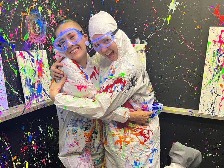 Colorado Springs - couples splatter paint Shot