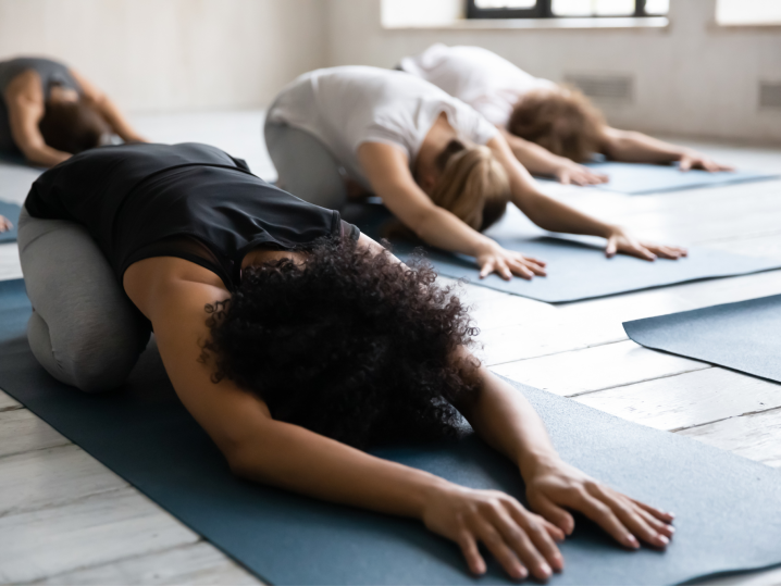 NYC - restorative yoga class Shot