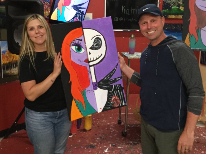 Colorado Springs - couples paint and sip Shot