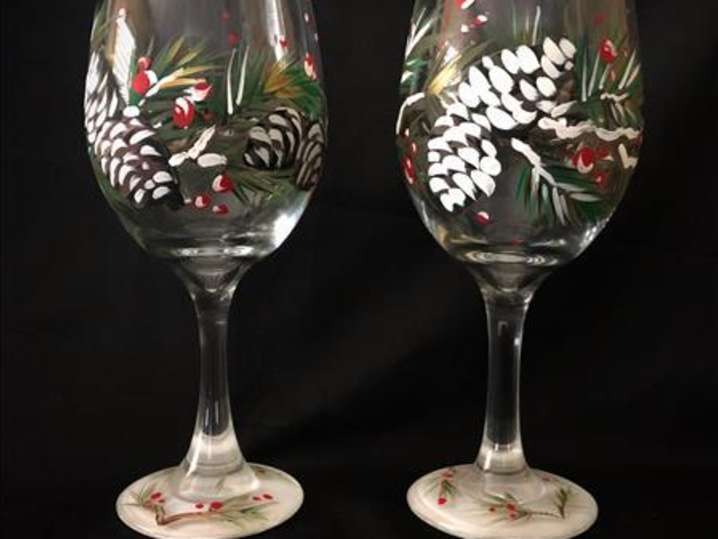 Paint and Sip - Berry Pretty Wine Glasses - Houston