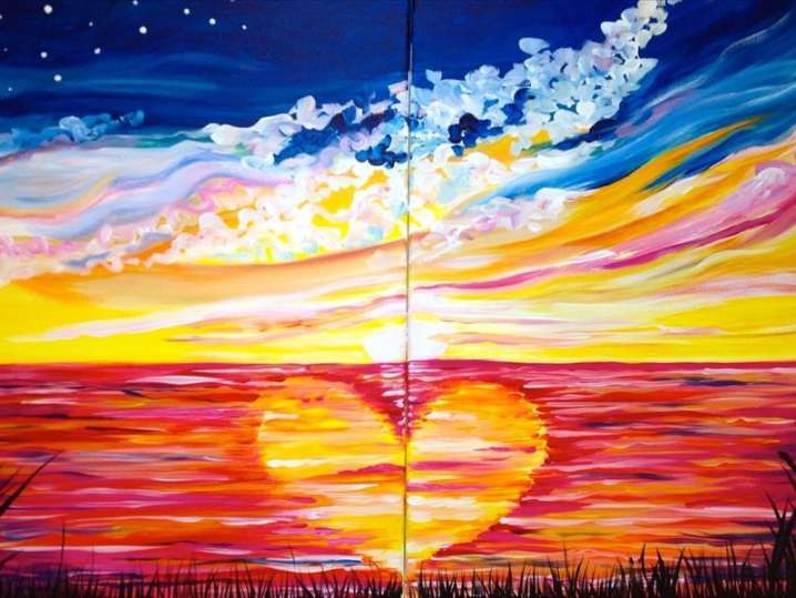 Paint and Sip - Romantic Sunset for Two - Houston | Classpop!