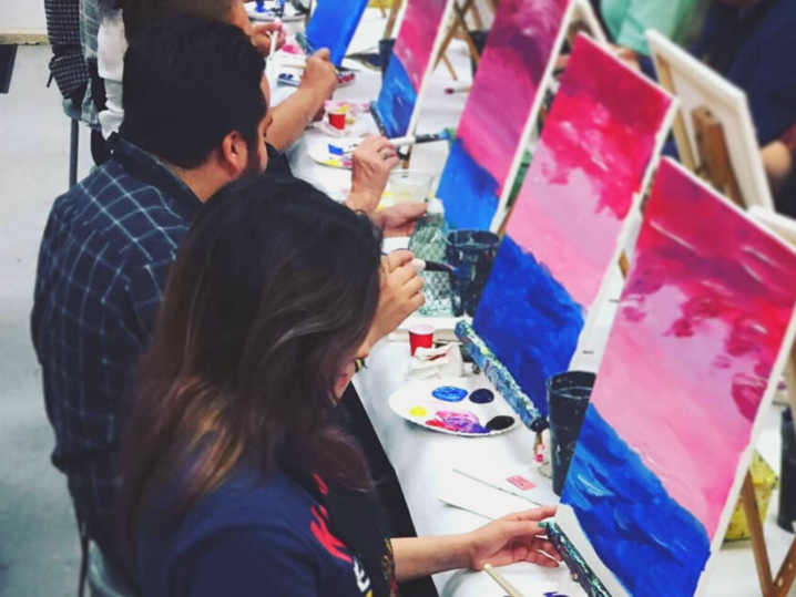 Crisp Sip N Paint Houston View Illustration Crisp Sip N Paint Houston View Illustration