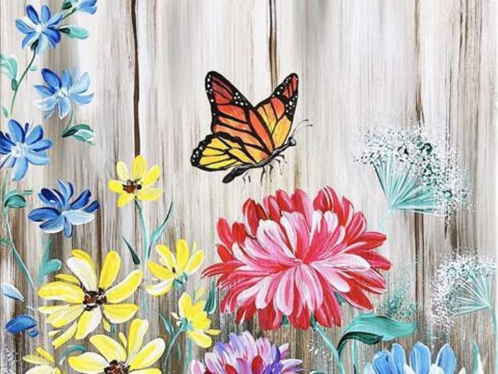 Paint and Sip - Visiting Colorful Wildflowers - Houston | Classpop!
