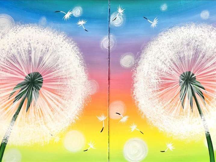 Paint and Sip - Rainbow Wishes - Houston | Classpop!
