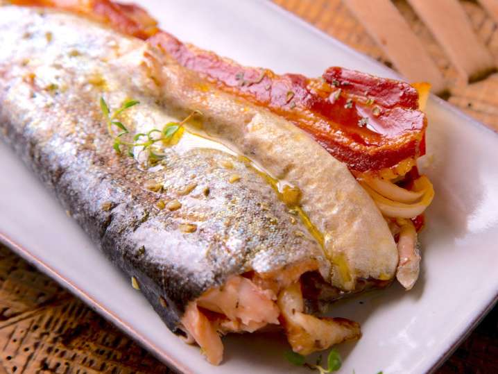 pan seared trout with serrano ham | Classpop Shot