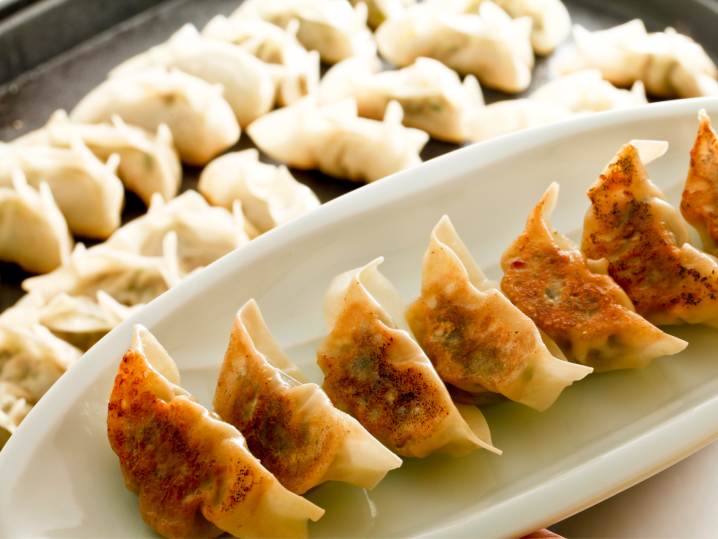 Bay Area - steamed and pan seared potstickers Shot