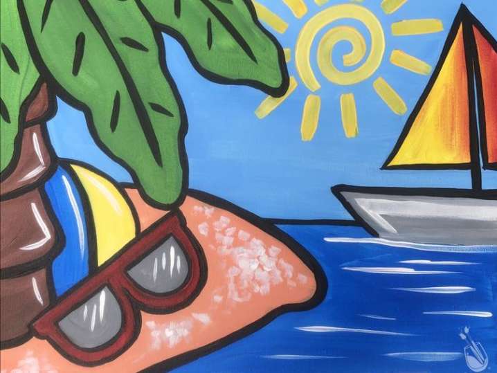 Paint and Sip - Beach Day Full of Fun - Houston | Classpop!