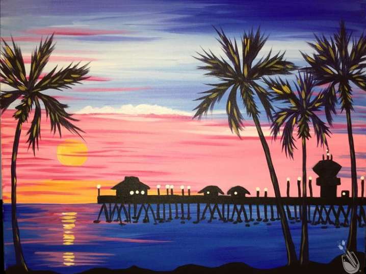Paint and Sip - Sunset on the Pier - Houston | Classpop!
