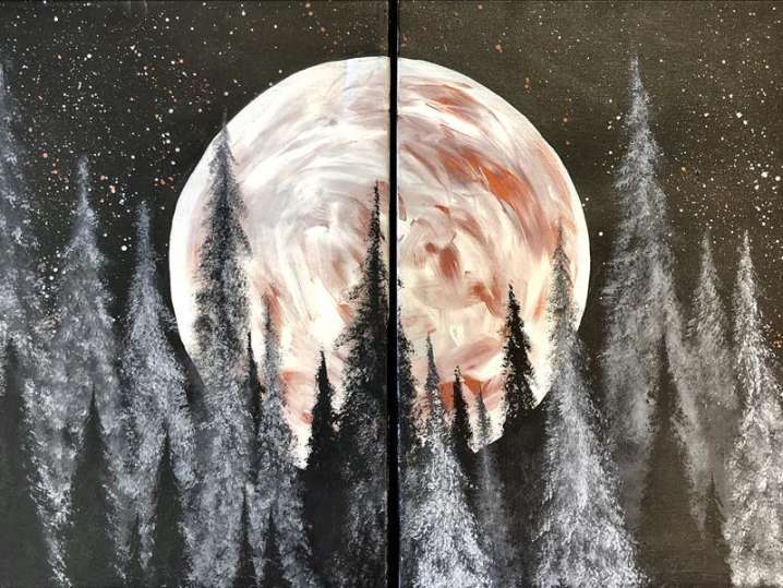Paint and Sip - A Moonlit Masterpiece - Houston | Classpop!