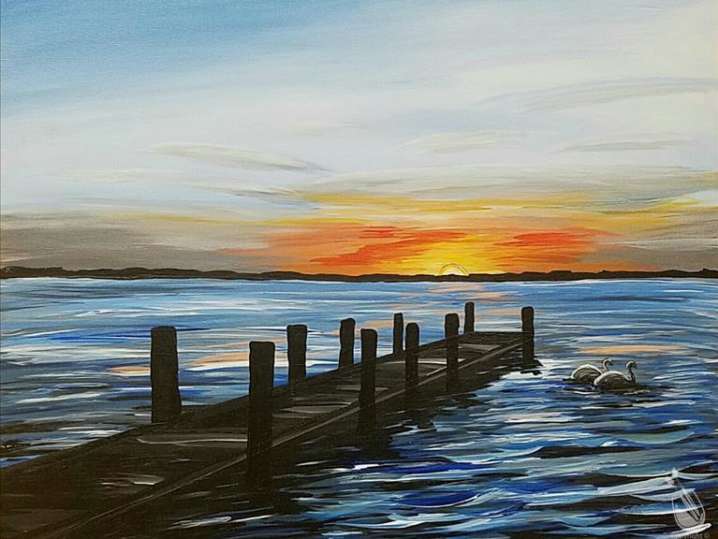 Paint and Sip - Sunset over the Boardwalk - Houston | Classpop!