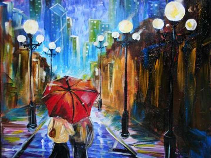 Paint and Sip - Red Umbrella Romance - Houston | Classpop!