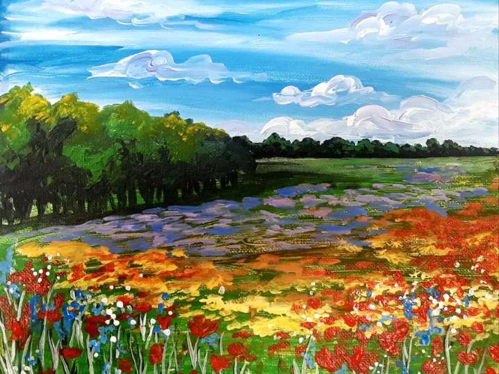 Paint and Sip - Lush Summer Field | Classpop!