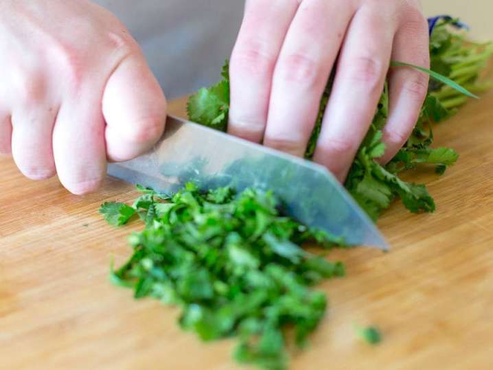 chef chopping fresh parsley | Classpop Shot