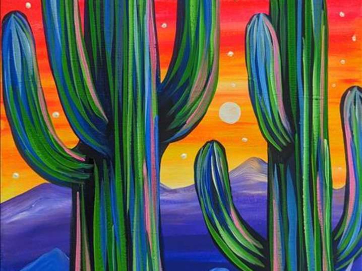 Paint and Sip - Sunset in the Desert - Houston | Classpop!