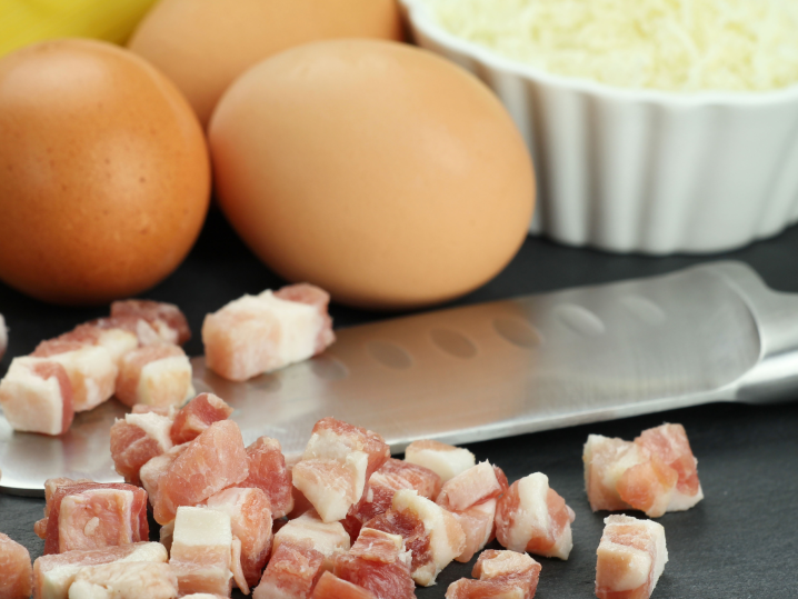 Philadelphia - carbonara ingredients Shot