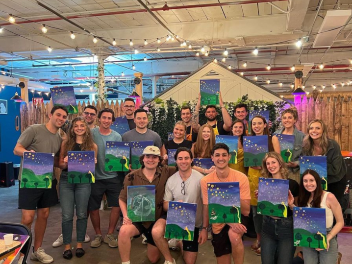 Boston - group painting class Shot
