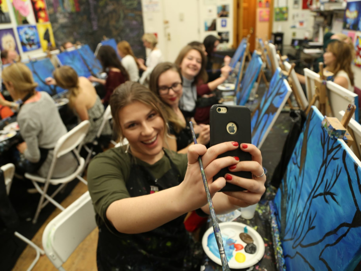 NYC - girls night paint class Shot