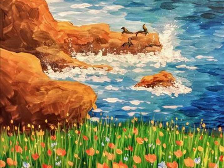 Paint and Sip - Seaside Poppies - Denver | Classpop!