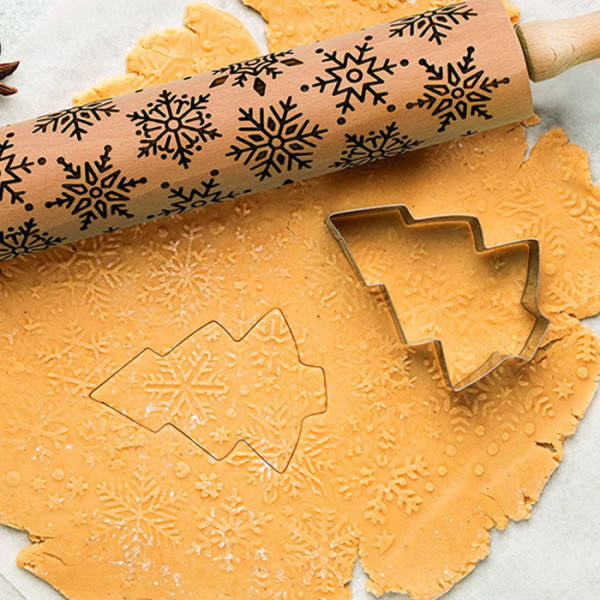 Mrs Anderson's Snowflake Design Rolling Pin 3