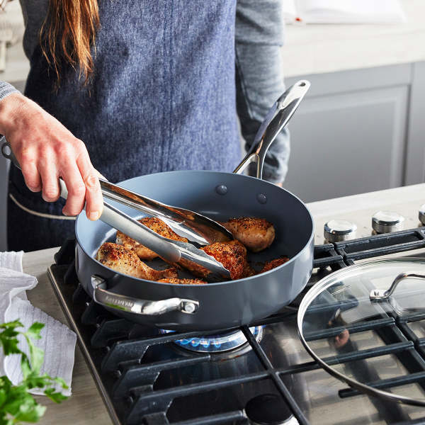 GreenPan Valencia Pro Ceramic Nonstick 4.5 Qt Saute Pan with Lid 6