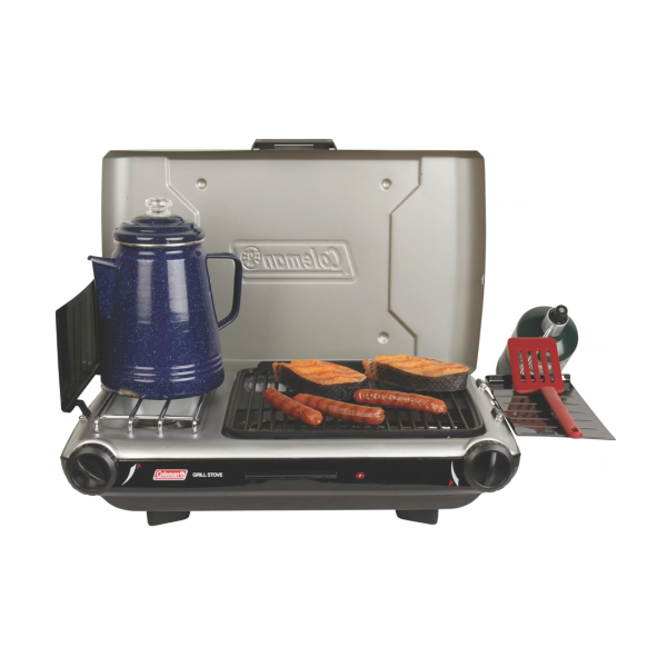 Coleman Deluxe Tabletop Propane 2-in-1 Grill & Stove 3