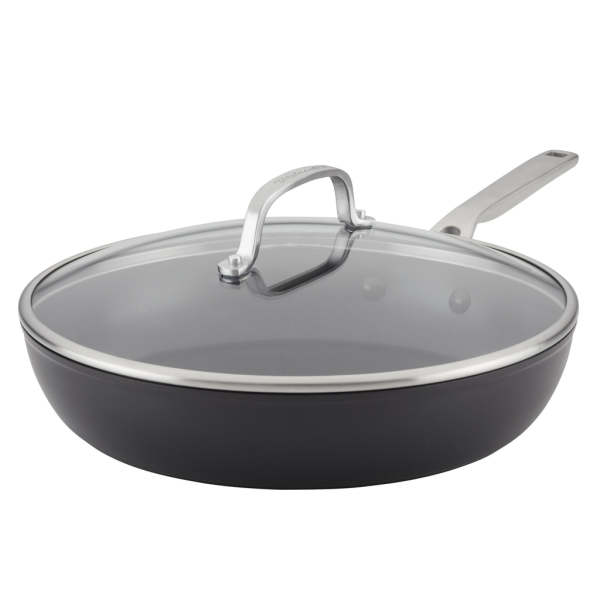 KitchenAid 12.25-Inch Hard-Anodized Nonstick Frying Pan with Lid 2