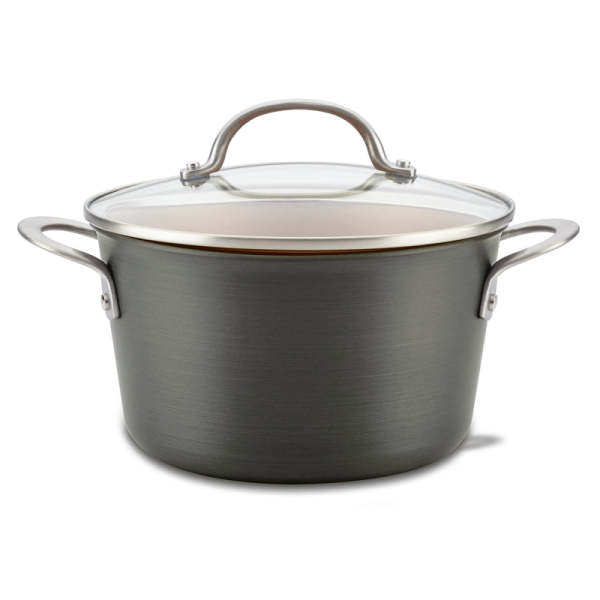 Ayesha Curry 4.5-Quart Hard Anodized Nonstick Saucepot with Lid 1