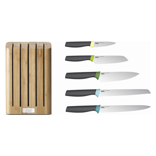 Joseph Joseph Elevate 6-Piece Compact Bamboo Knife Block Set 3