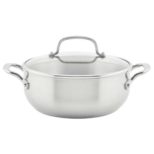 KitchenAid 4-Quart 3-Ply Stainless Steel Casserole with Lid 1