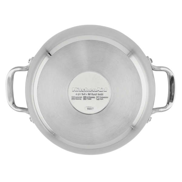KitchenAid 4-Quart 3-Ply Stainless Steel Casserole with Lid 9
