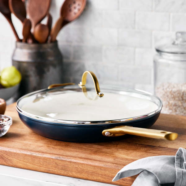 GreenPan Reserve Ceramic 12-Inch Fry Pan with Lid - Twilight Blue 3