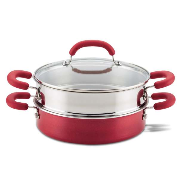 Rachael Ray Create Delicious Enameled Aluminum 3-Quart Steamer Set 2
