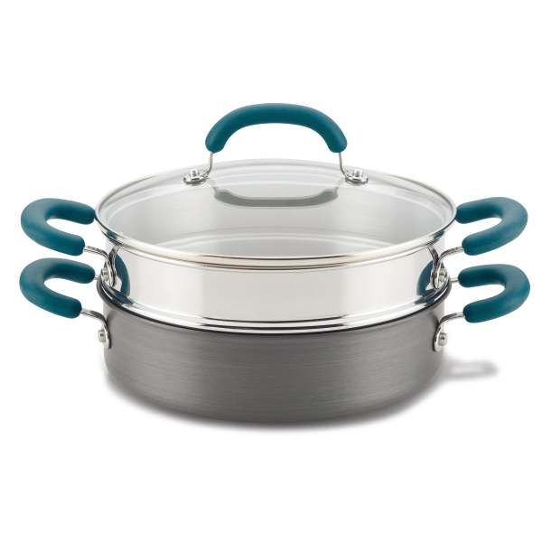 Rachael Ray Create Delicious Hard Anodized Nonstick 3-Piece Steamer Set 2