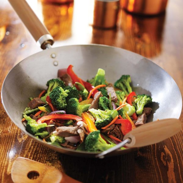 HelenвЂ™s Asian Kitchen 14-Inch Carbon Steel Stir Fry Pan 4