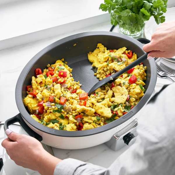 GreenPan Elite 5.5-Quart Oval Electric Skillet - Cream 3