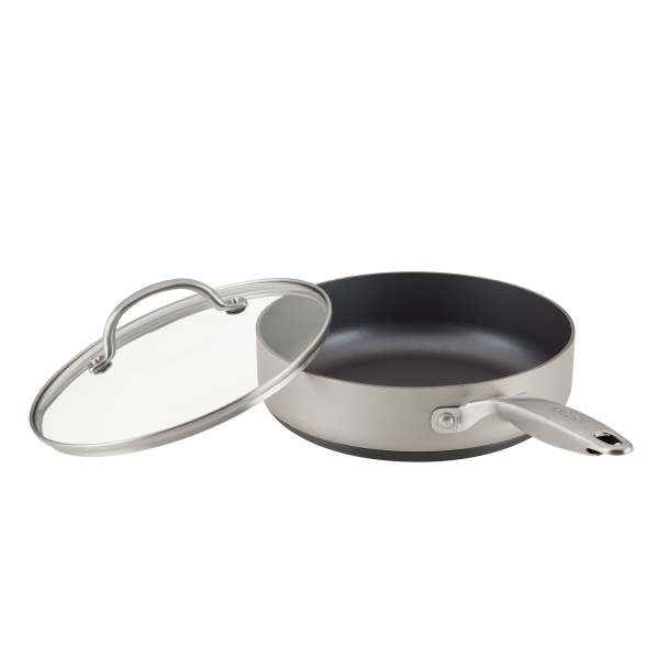 Anolon Achieve 3-Quart Hard Anodized Nonstick Sauté Pan with Lid Silver