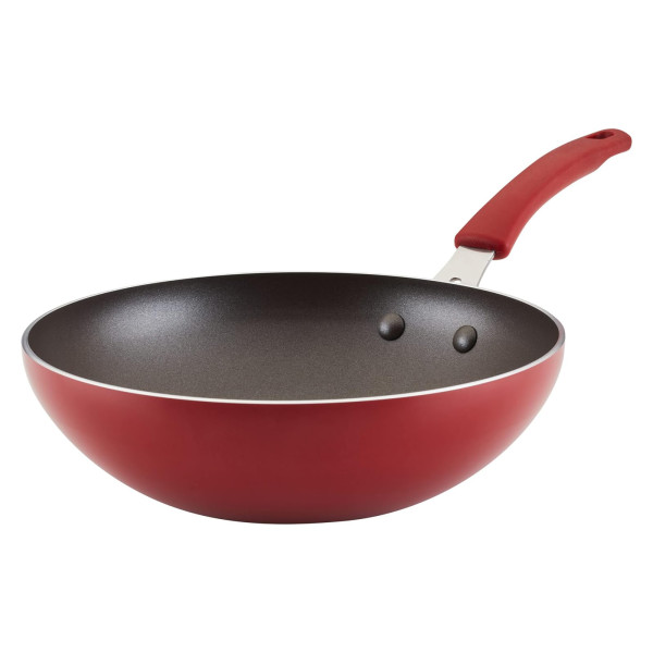 Rachael Ray Cook + Create 10.5-Inch Open Stir Fry Pan Red