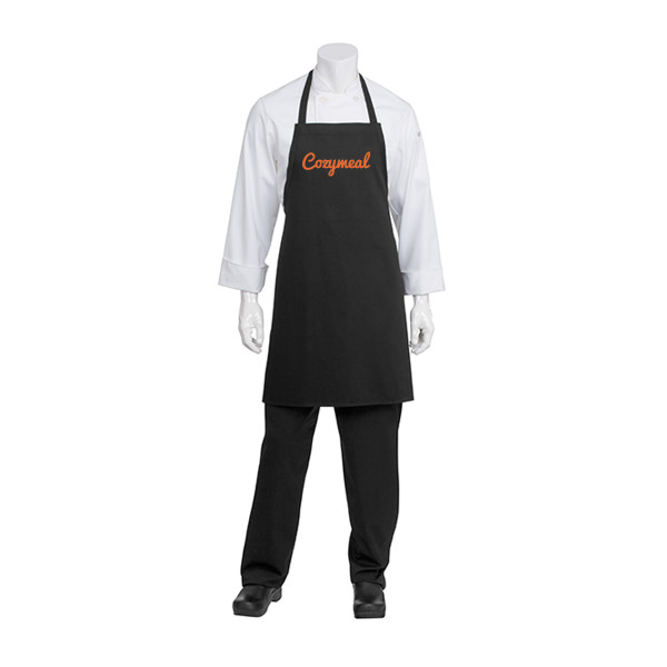 Cozymeal Branded Bib Apron - Black