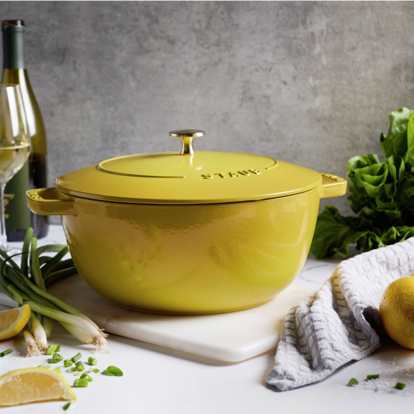 Staub Cast Iron 5.25-Quart Essential French Oven Citron