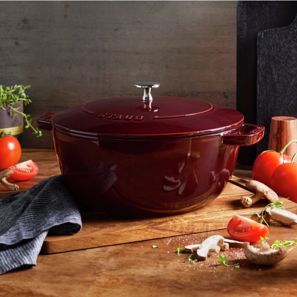 Staub Cast Iron 5.25-Quart Essential French Oven Grenadine