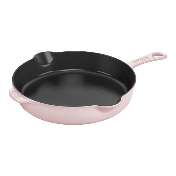 Staub Cast Iron 8.5-inch Traditional Deep Skillet - Peony Pink