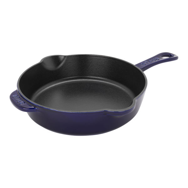 Staub Cast Iron 8.5-inch Traditional Deep Skillet - Dark Blue