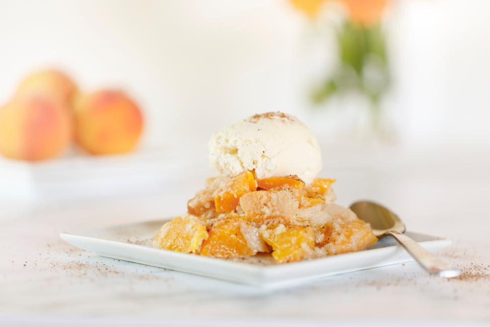 Make Perfect Peach Cobbler Ice Cream