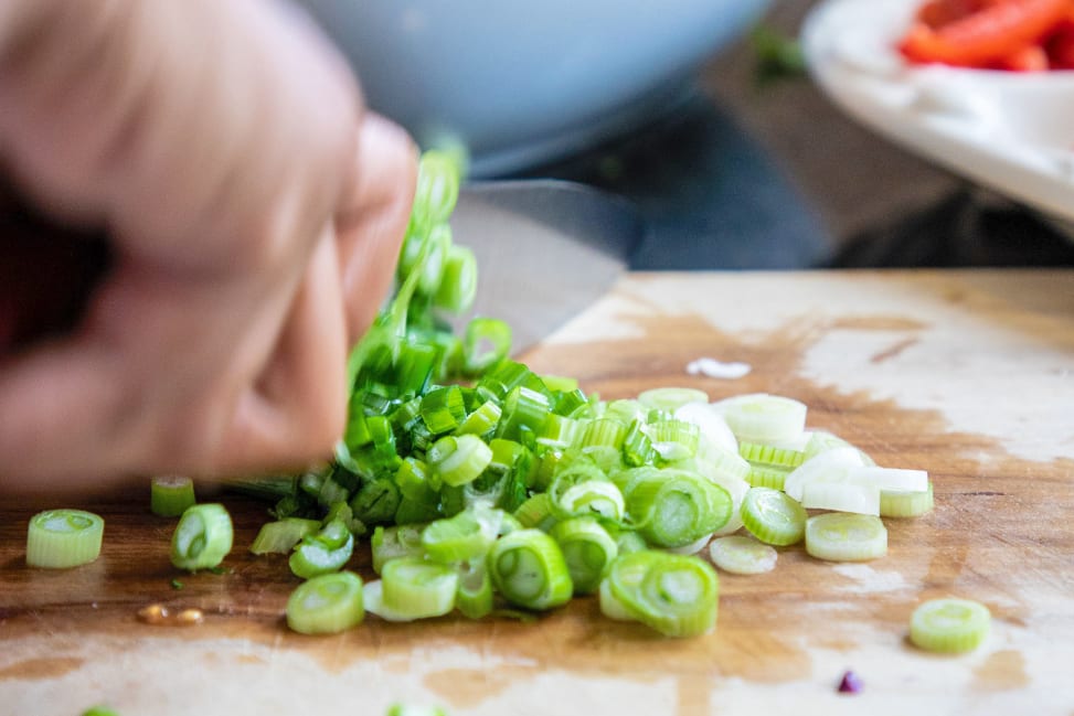 fresh scallions being chopped | Classpop Shot 4