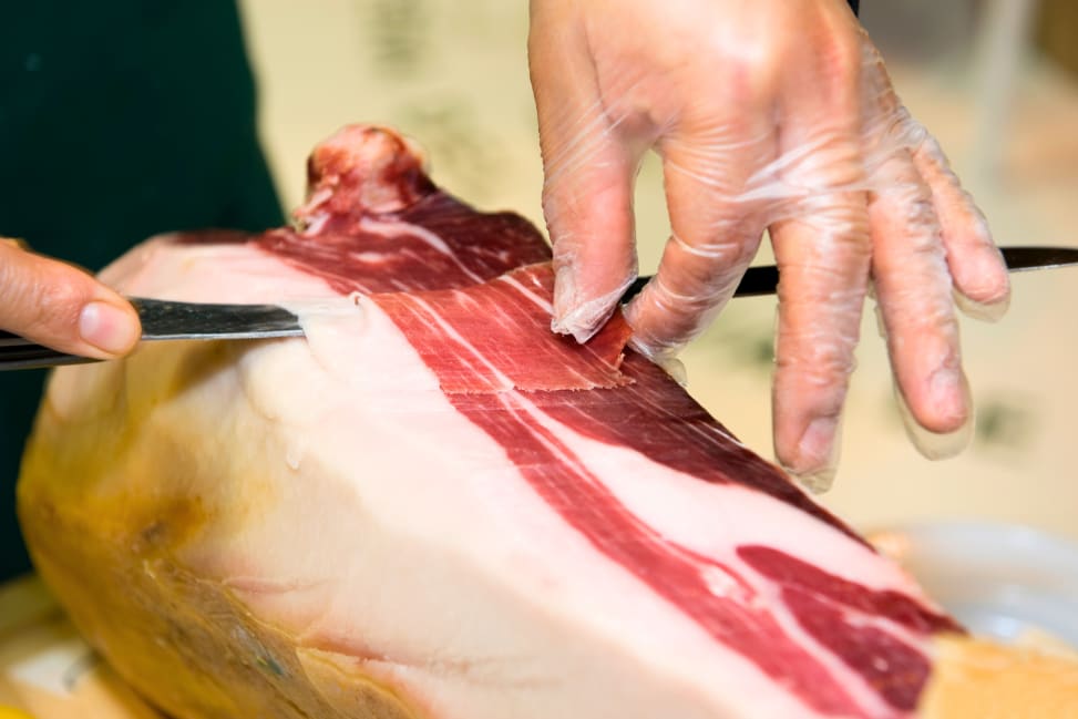 Fort Worth - cutting serrano ham iberico Shot 3