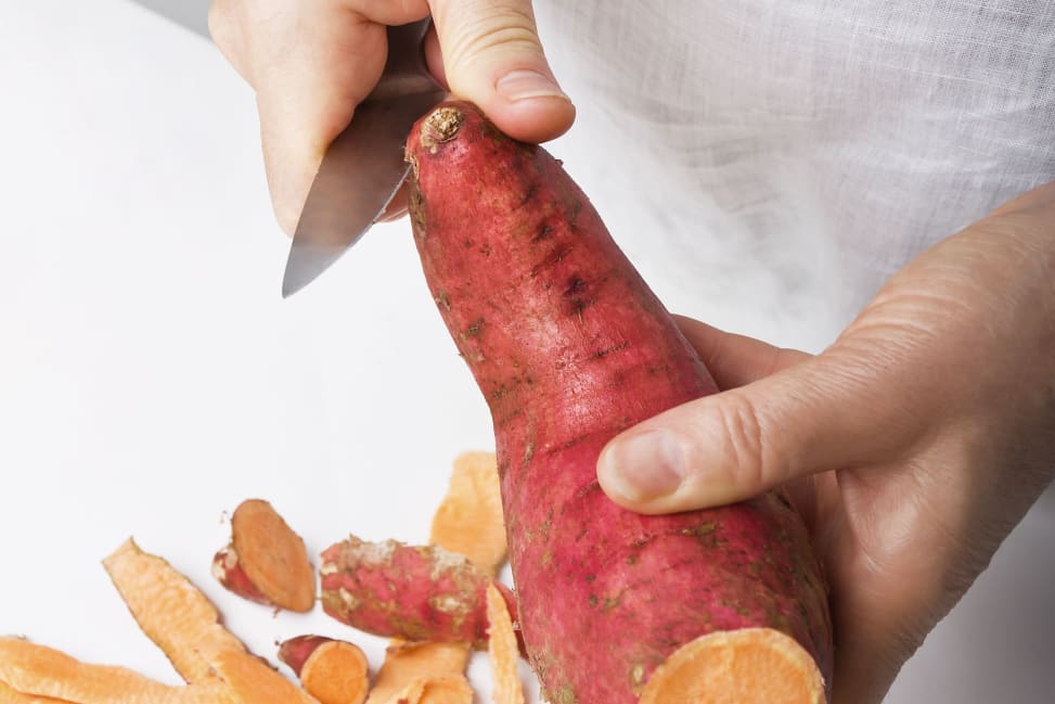 Chicago - cutting sweet potatoes Shot 4