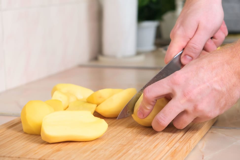 Cutting potatoes Shot 3