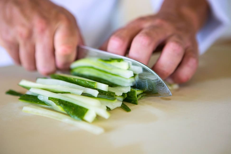 Portland - cutting cucumber for sushi rolls Shot 3