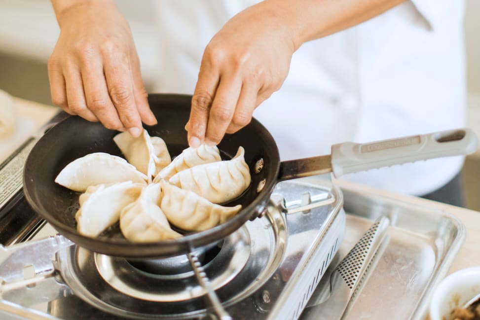 pan frying dumplings Shot 3