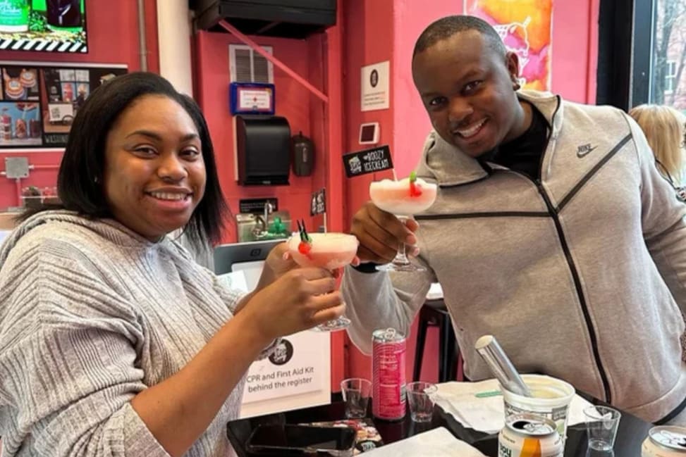 NYC - two guests with margarita sundae ice cream Shot 1